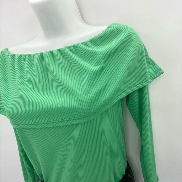 BOOHOO OFF THE SHOULDER RIB KNIT BODYSUIT NWT SIZE 14 - Picture 5 of 6